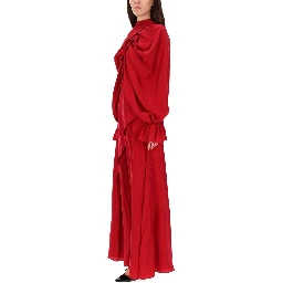 DRAPED LONG EVENING DRESS