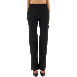 WOOL GABARDINE TAILORED PANTS