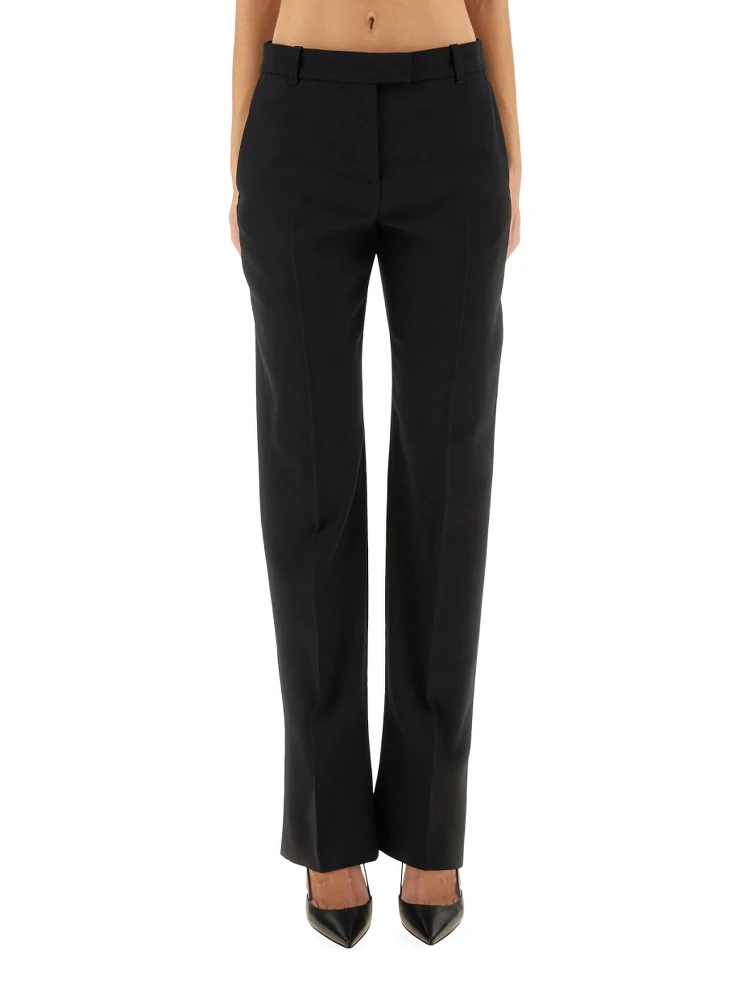 WOOL GABARDINE TAILORED PANTS