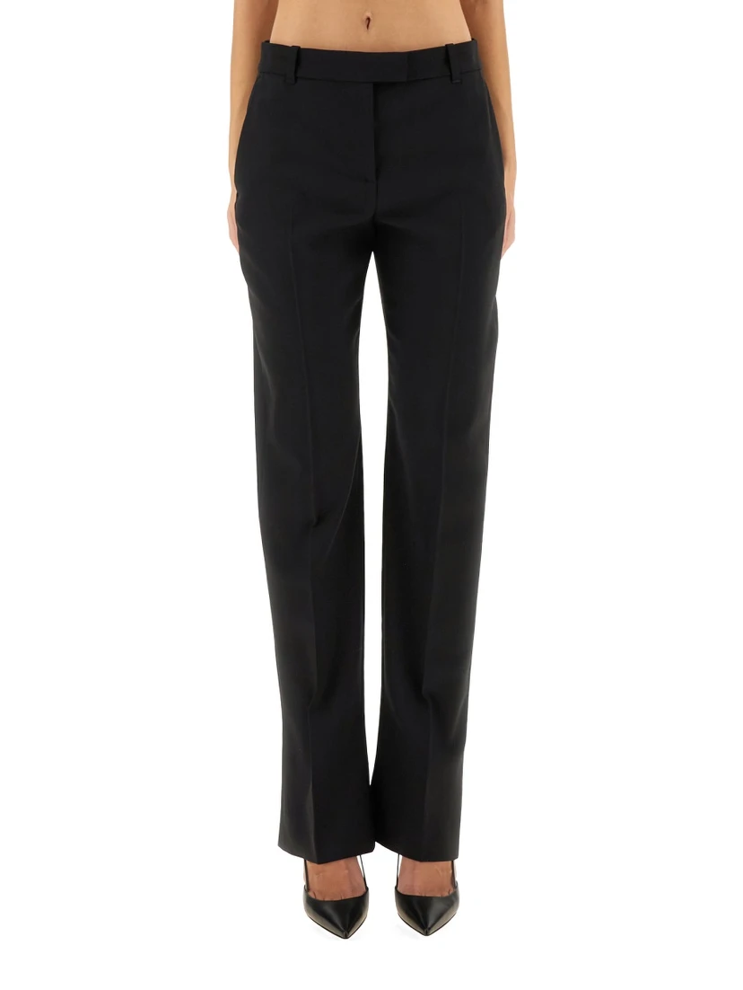 WOOL GABARDINE TAILORED PANTS