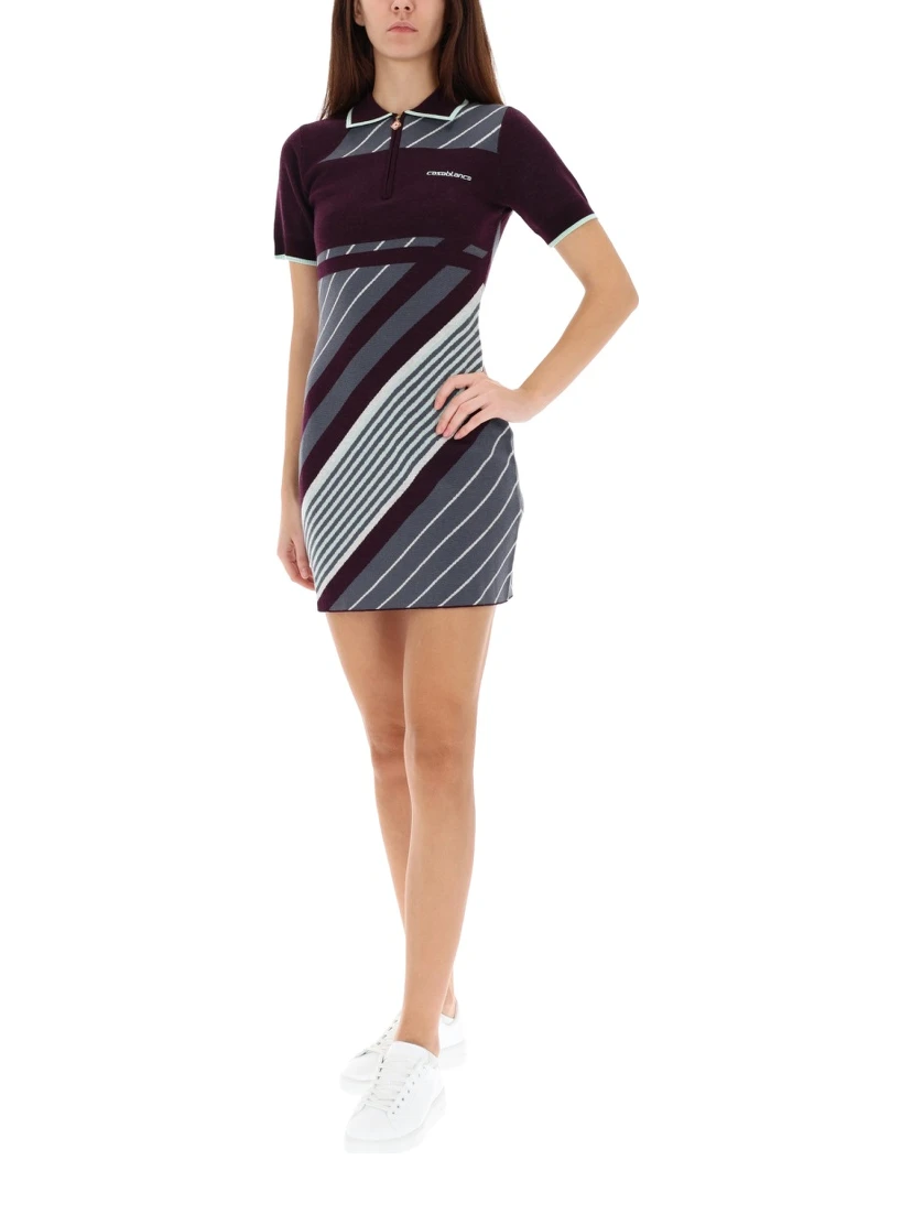 "DIAGONAL" TENNIS POLO DRESS