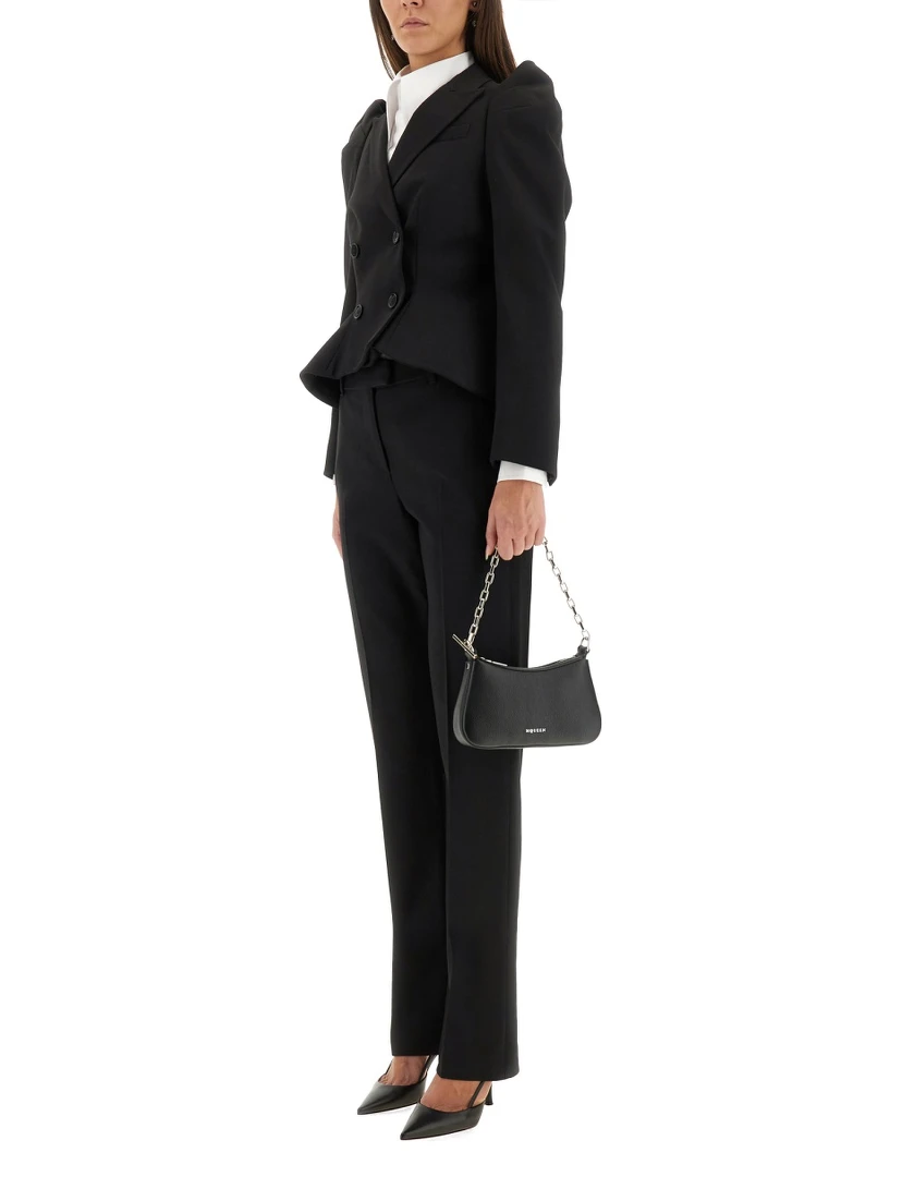 WOOL GABARDINE TAILORED PANTS