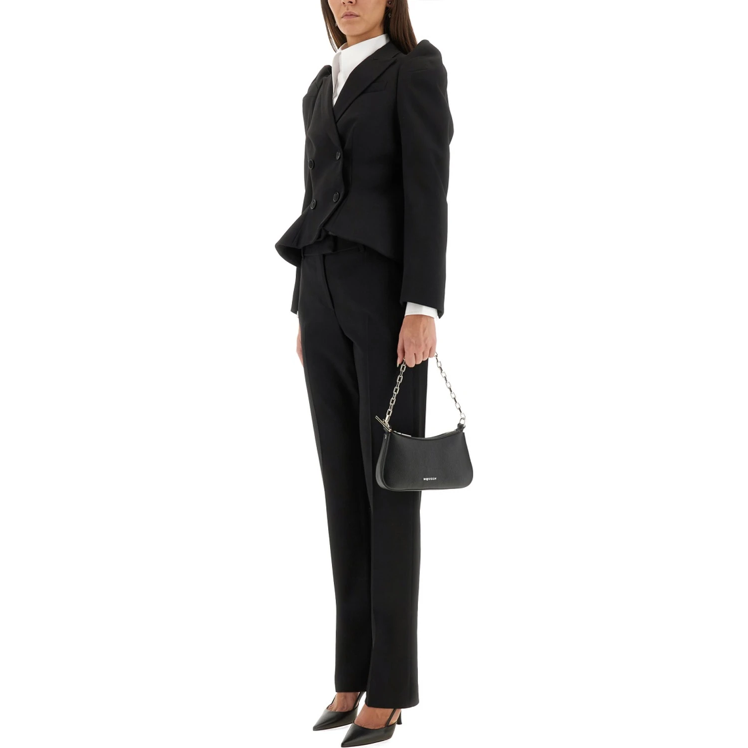 WOOL GABARDINE TAILORED PANTS