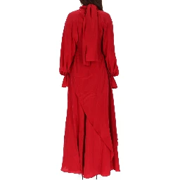 DRAPED LONG EVENING DRESS