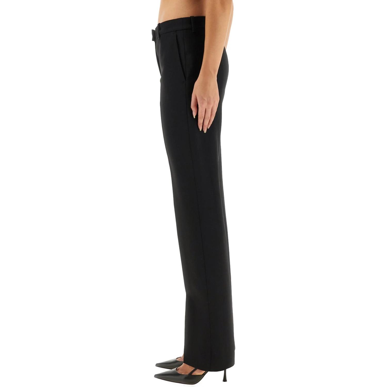 WOOL GABARDINE TAILORED PANTS