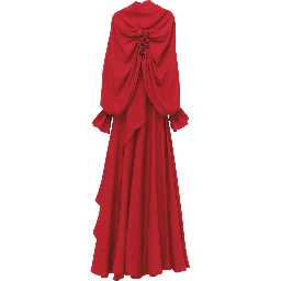 DRAPED LONG EVENING DRESS