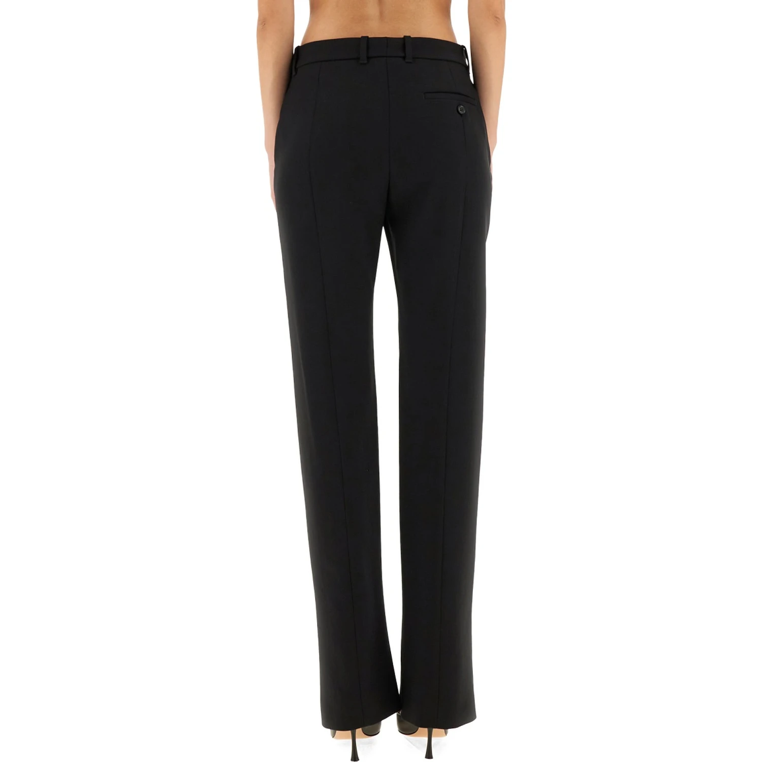 WOOL GABARDINE TAILORED PANTS