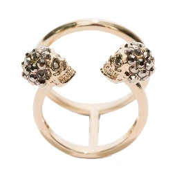 TWIN SKULL DOUBLE RING