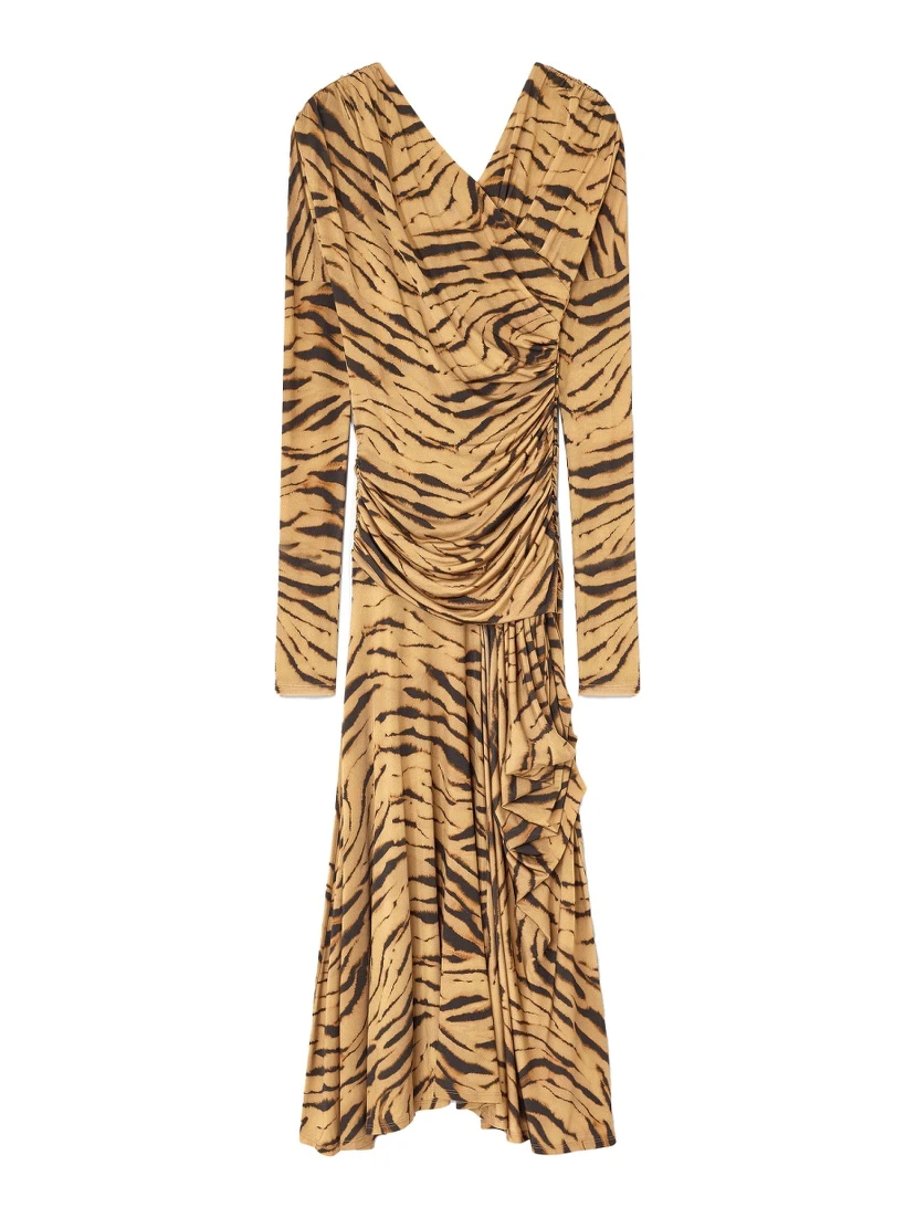 LONG DRESS WITH "ZEBRA" PRINT