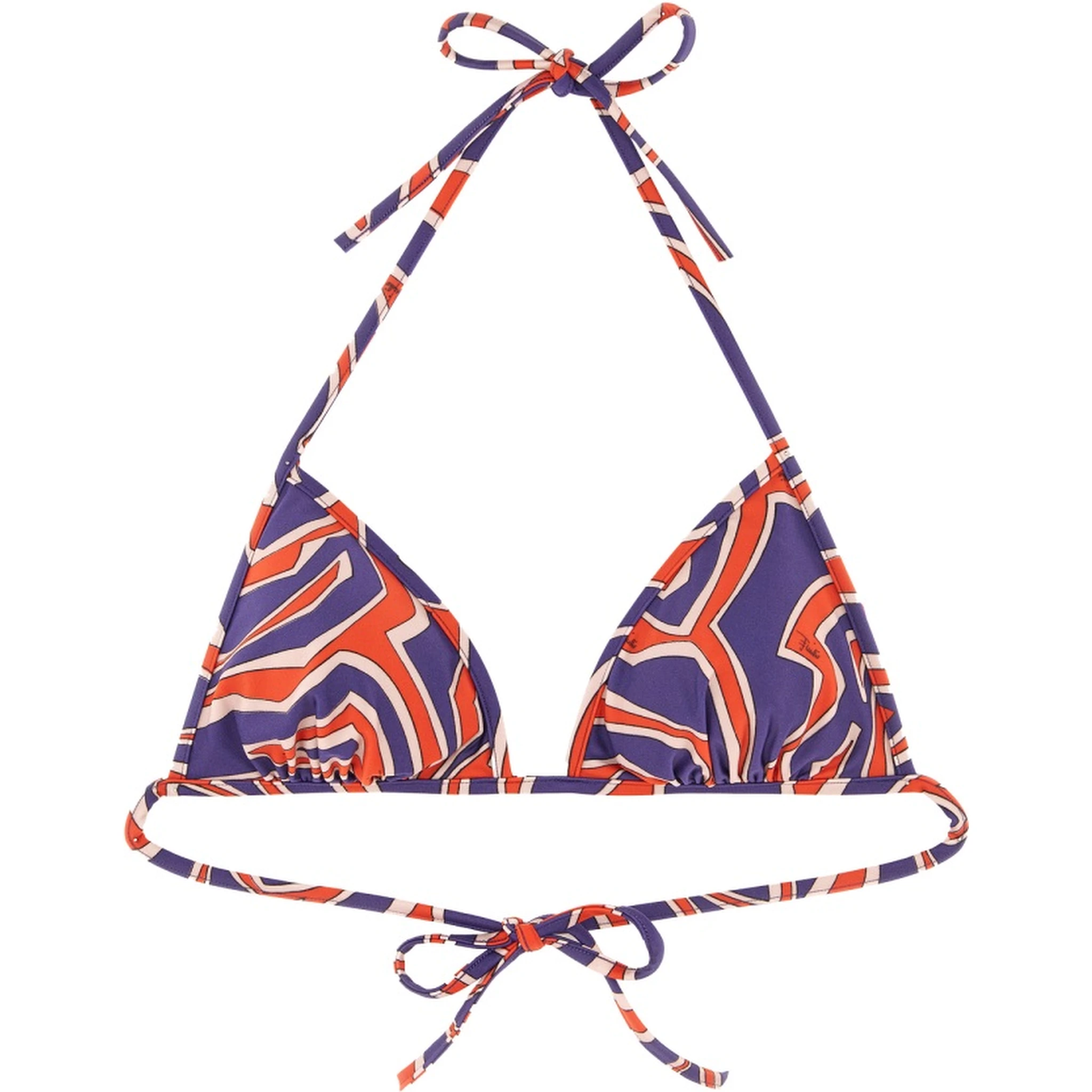 MAZE PRINT TRIANGLE BIKINI TOP