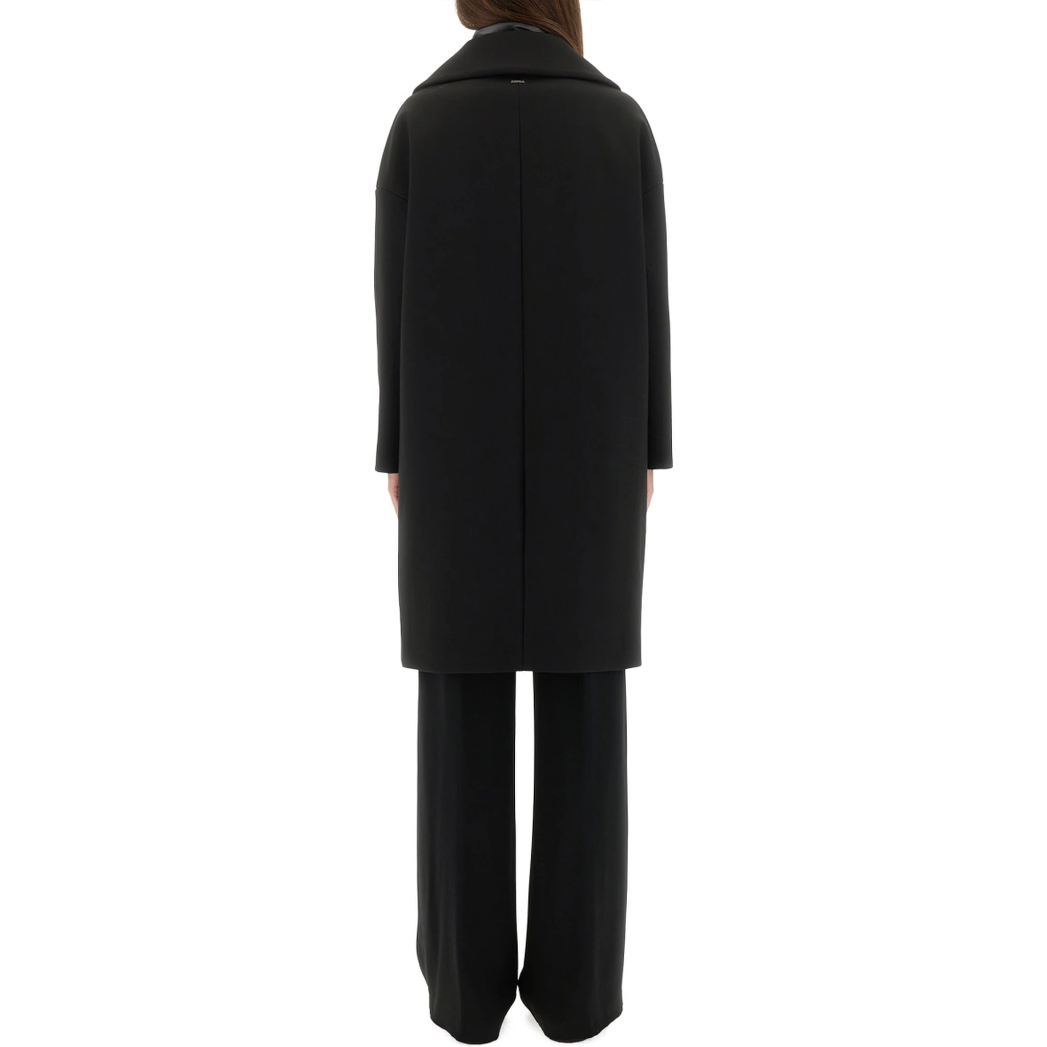 WOOL COAT WITH TECHNICAL BIB