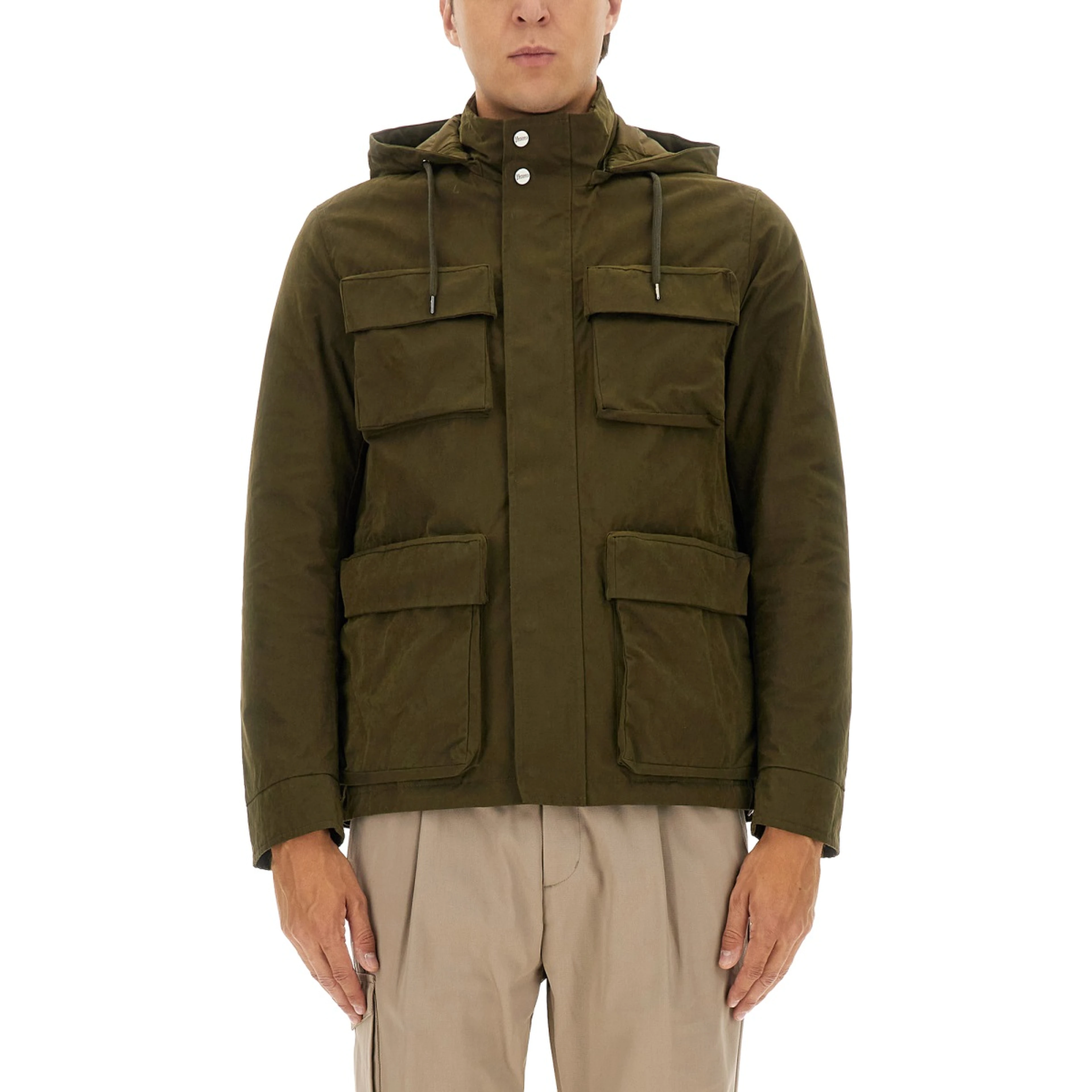 WAXED COTTON SHORT PARKA