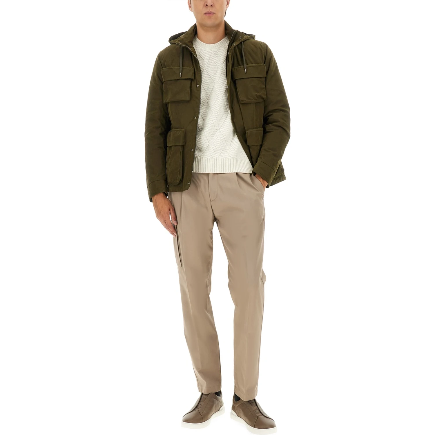 WAXED COTTON SHORT PARKA