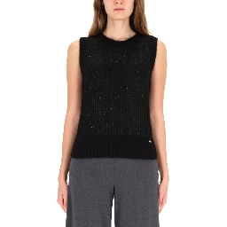 METALLIC EFFECT SEQUINED VEST