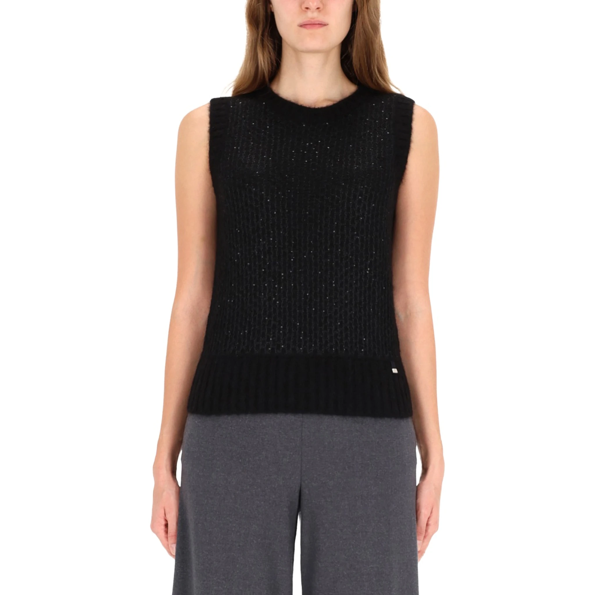 METALLIC EFFECT SEQUINED VEST