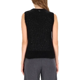 METALLIC EFFECT SEQUINED VEST