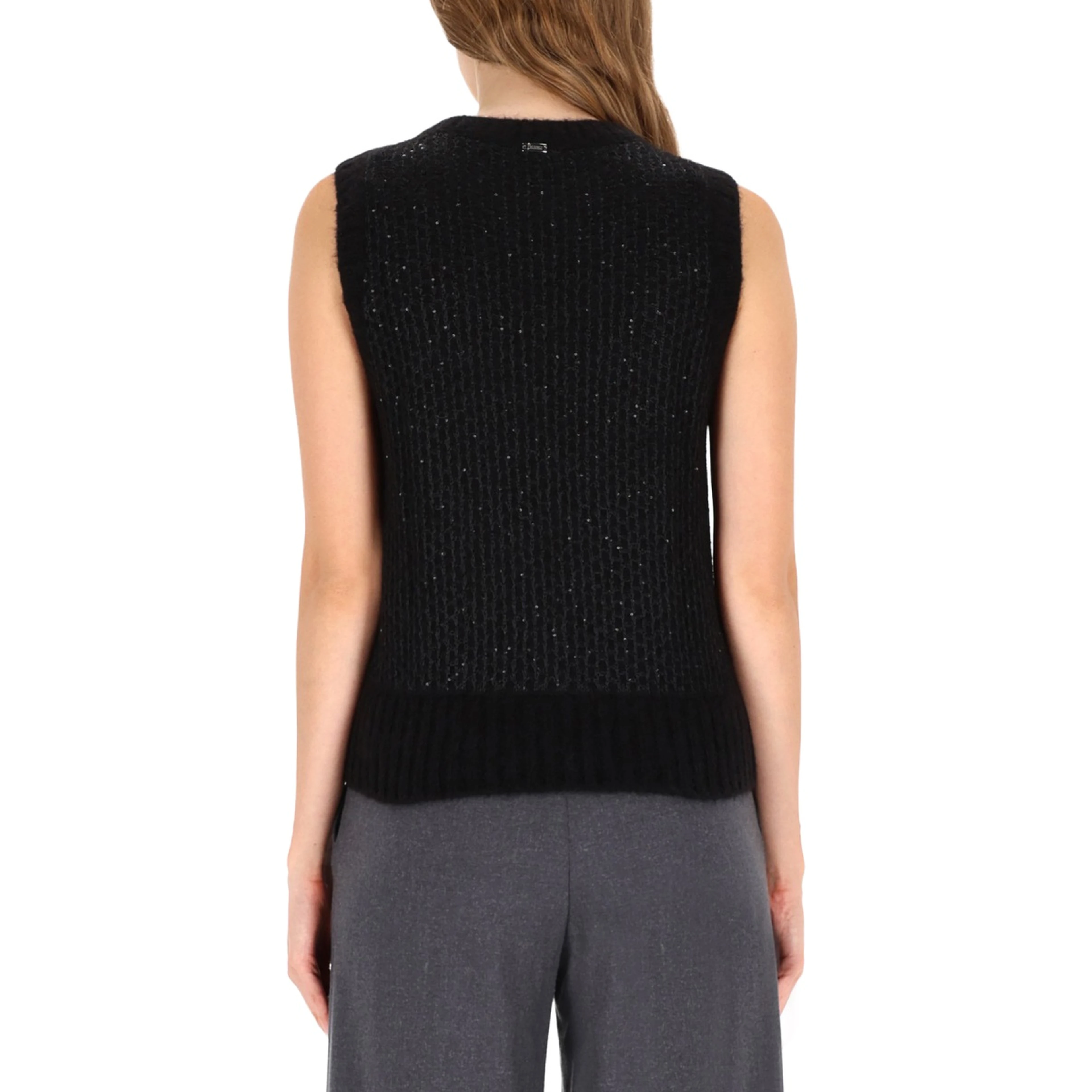 METALLIC EFFECT SEQUINED VEST