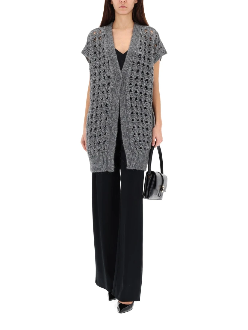 VEST WITH PERFORATED WORKMANSHIP