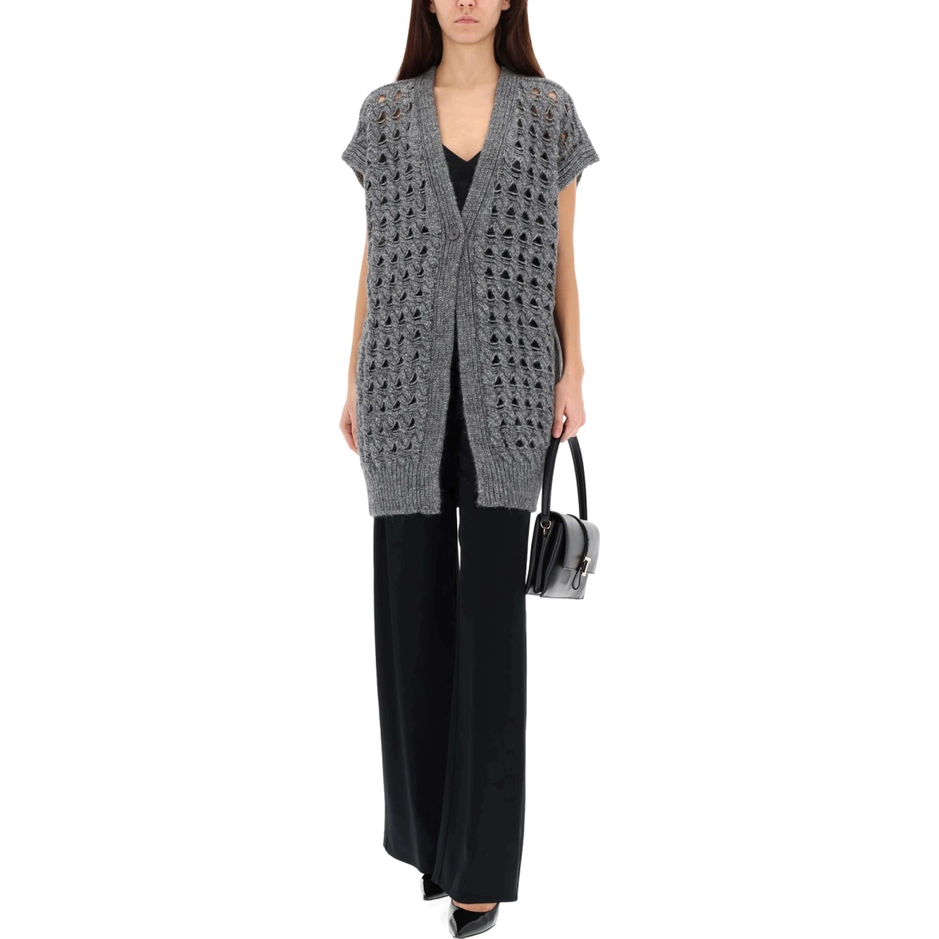 VEST WITH PERFORATED WORKMANSHIP