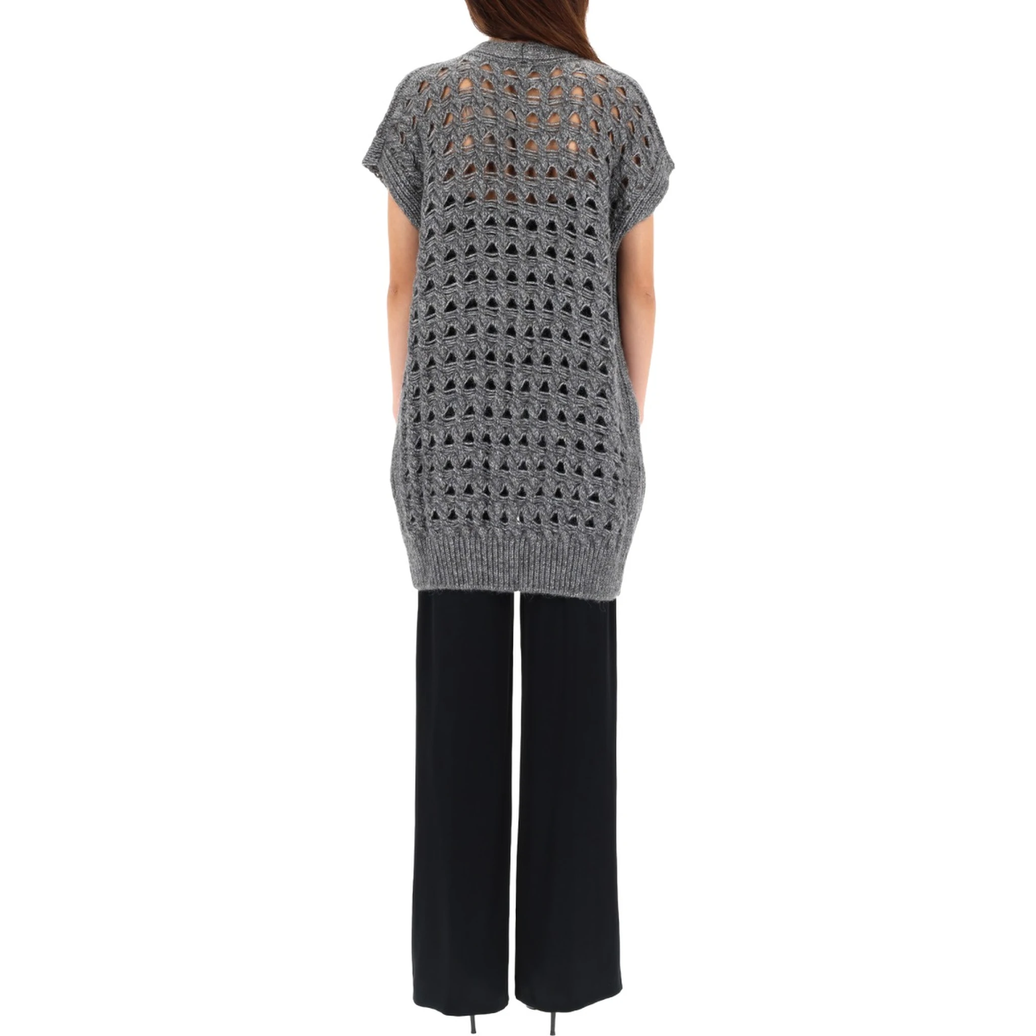 VEST WITH PERFORATED WORKMANSHIP