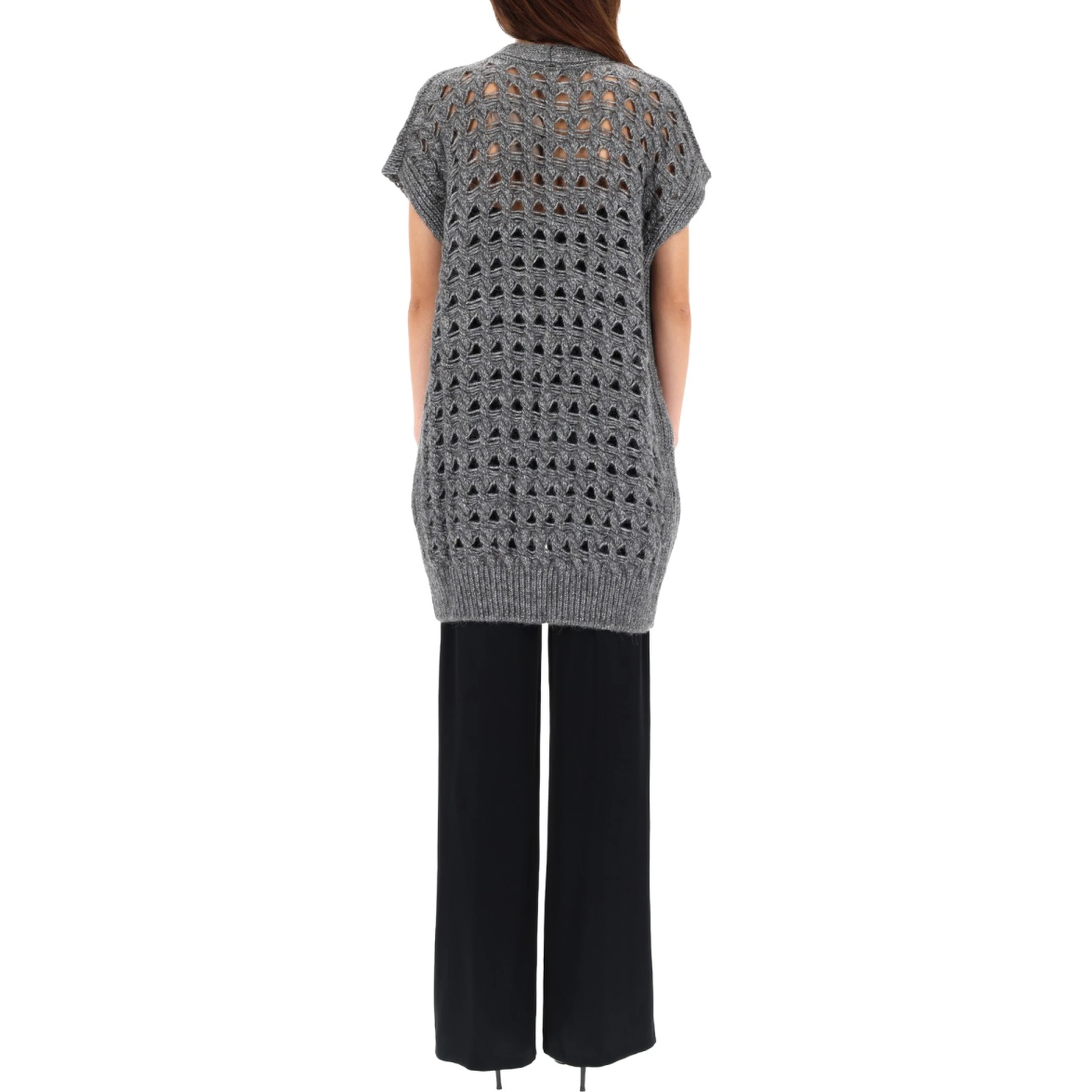 VEST WITH PERFORATED WORKMANSHIP