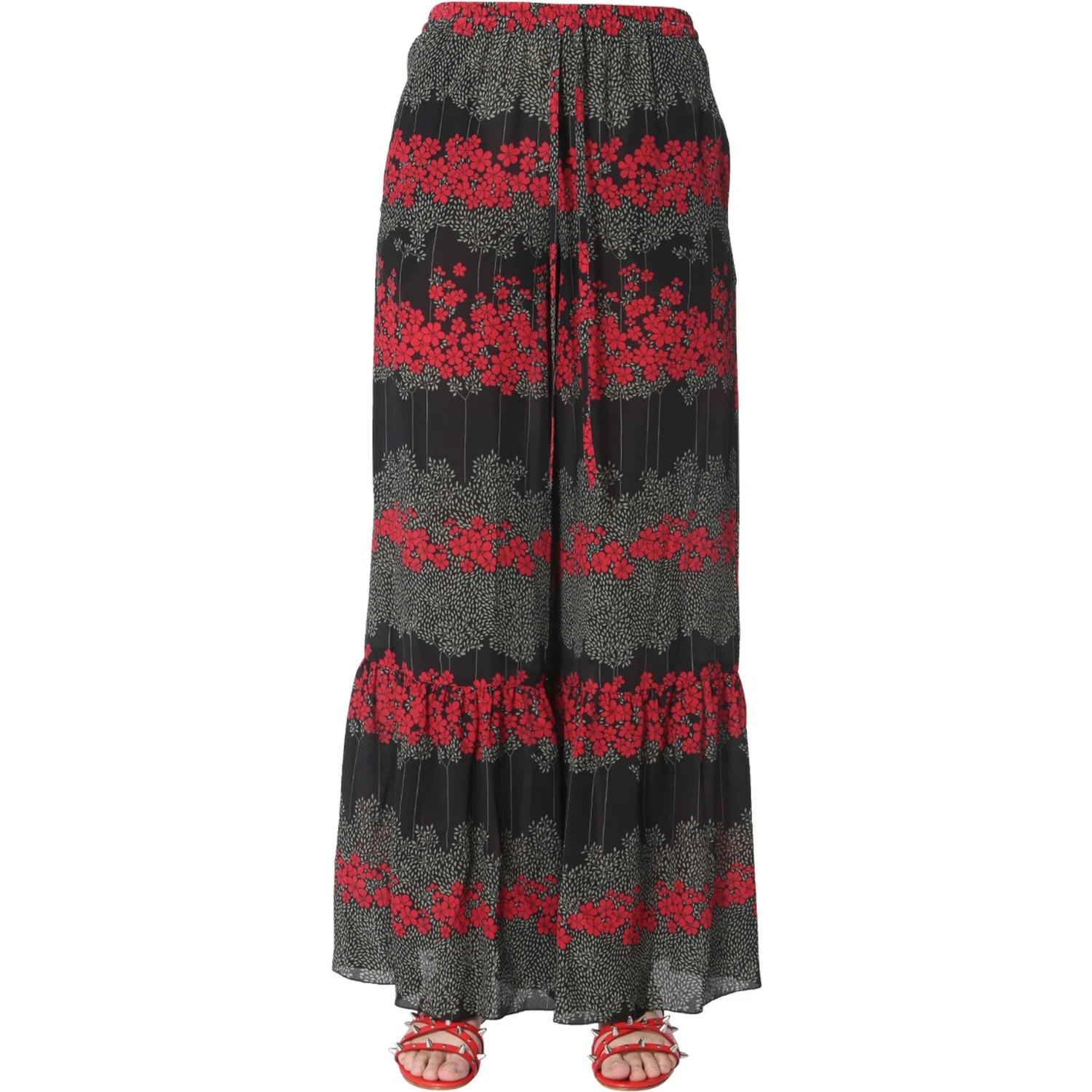 DREAMING PEONY PRINT TROUSERS