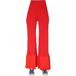 RIBBED KNIT TROUSERS