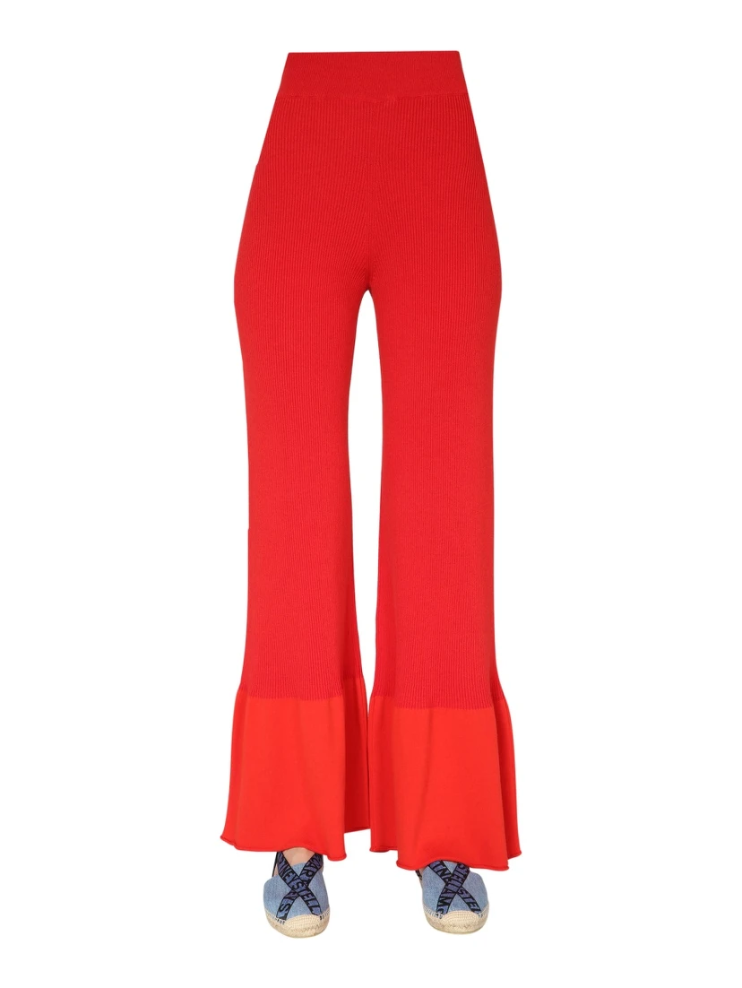 RIBBED KNIT TROUSERS