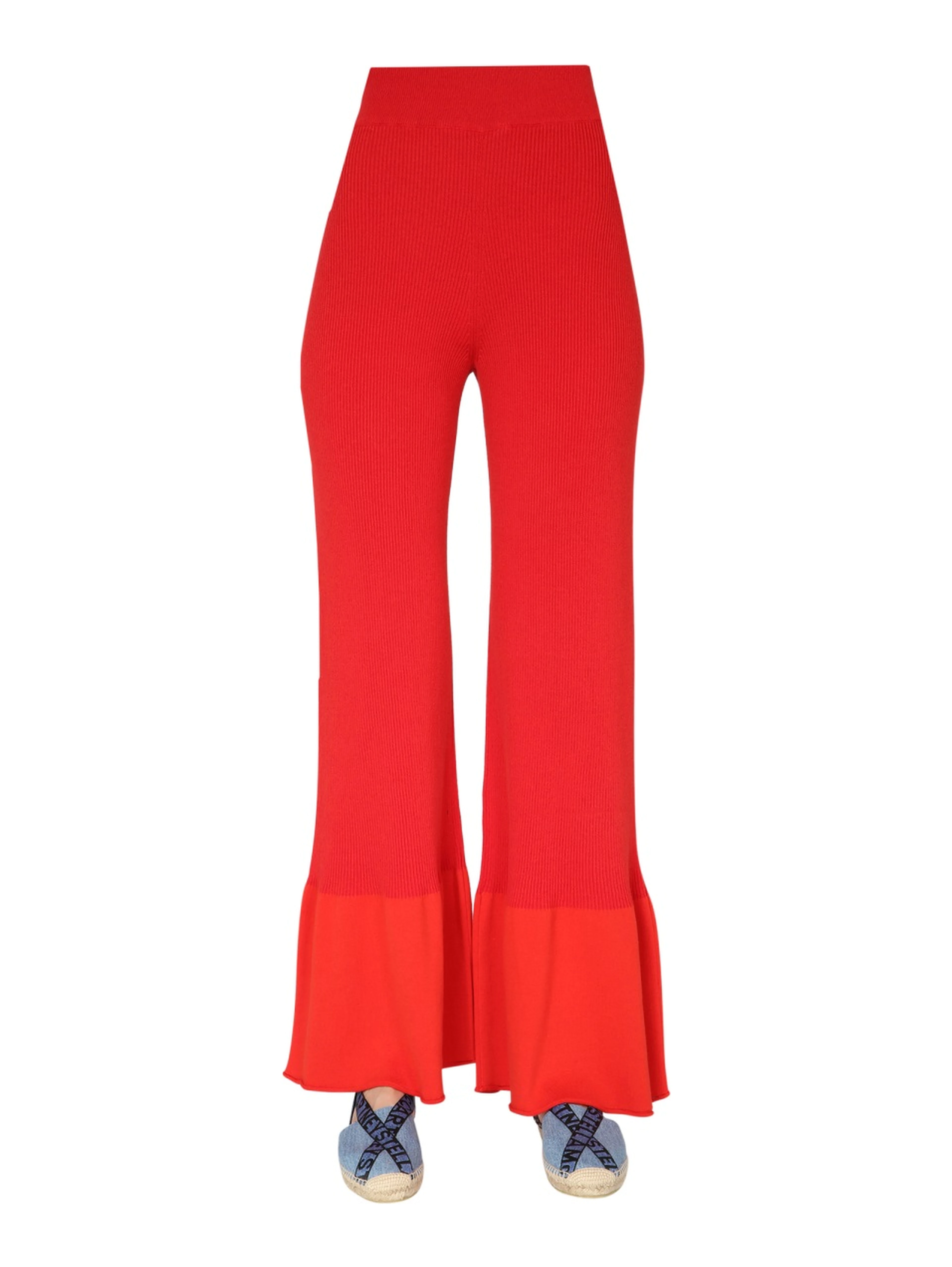 RIBBED KNIT TROUSERS