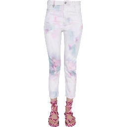 "WOOL" PRINTED JEANS