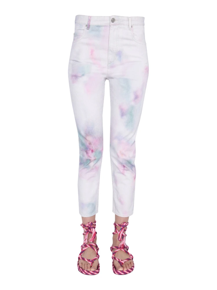"WOOL" PRINTED JEANS