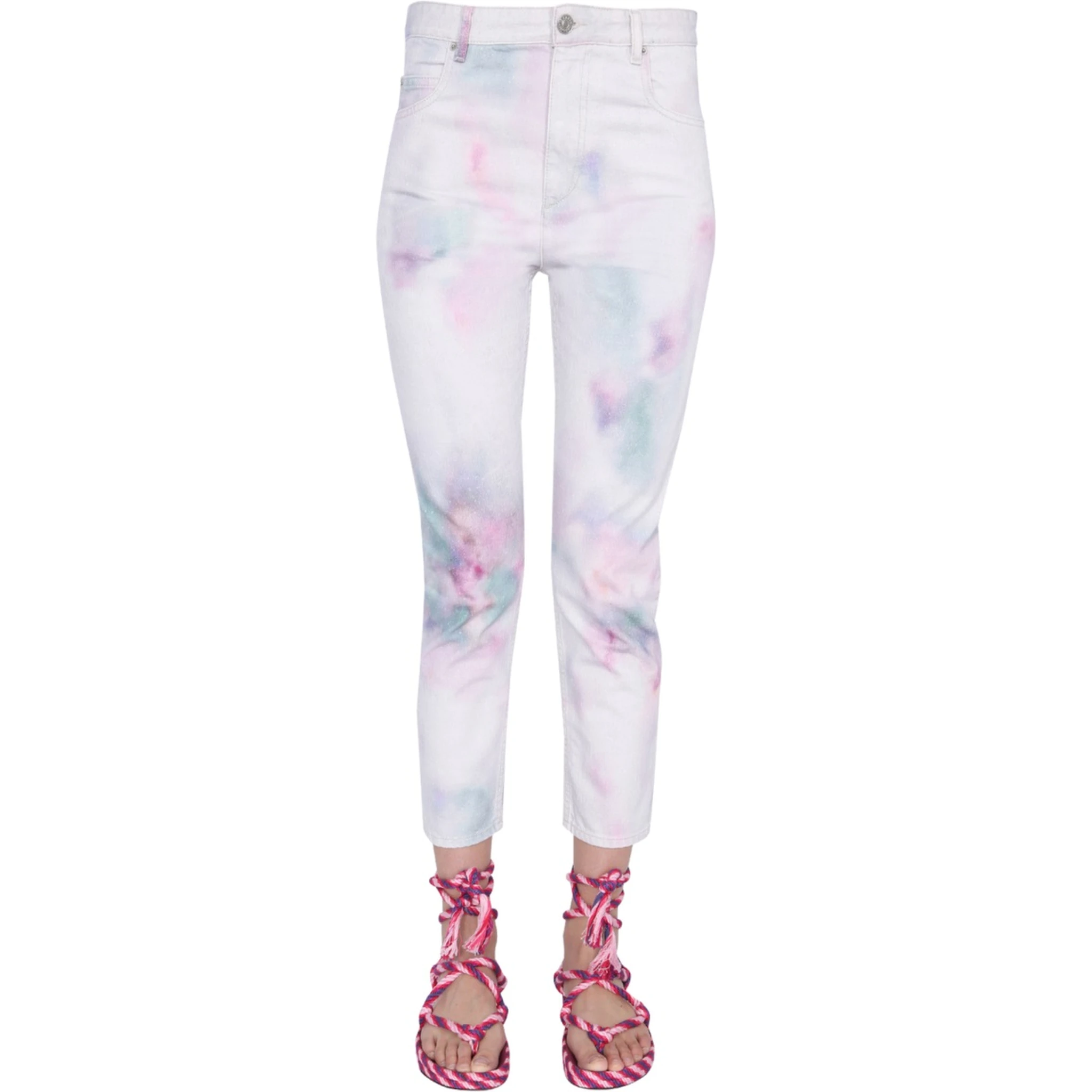 "WOOL" PRINTED JEANS