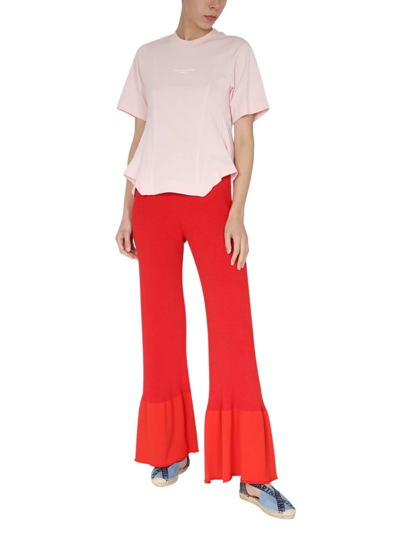 RIBBED KNIT TROUSERS
