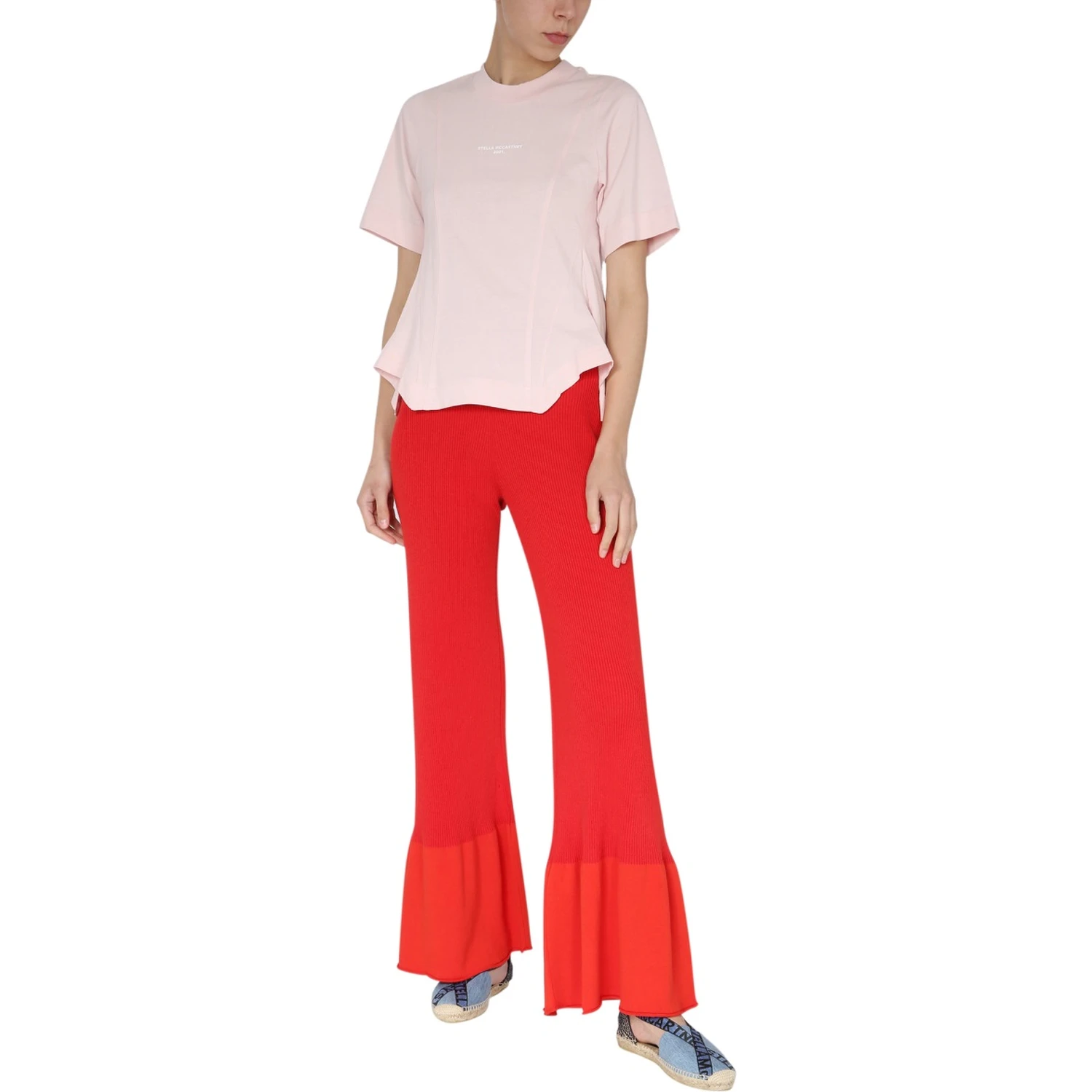 RIBBED KNIT TROUSERS