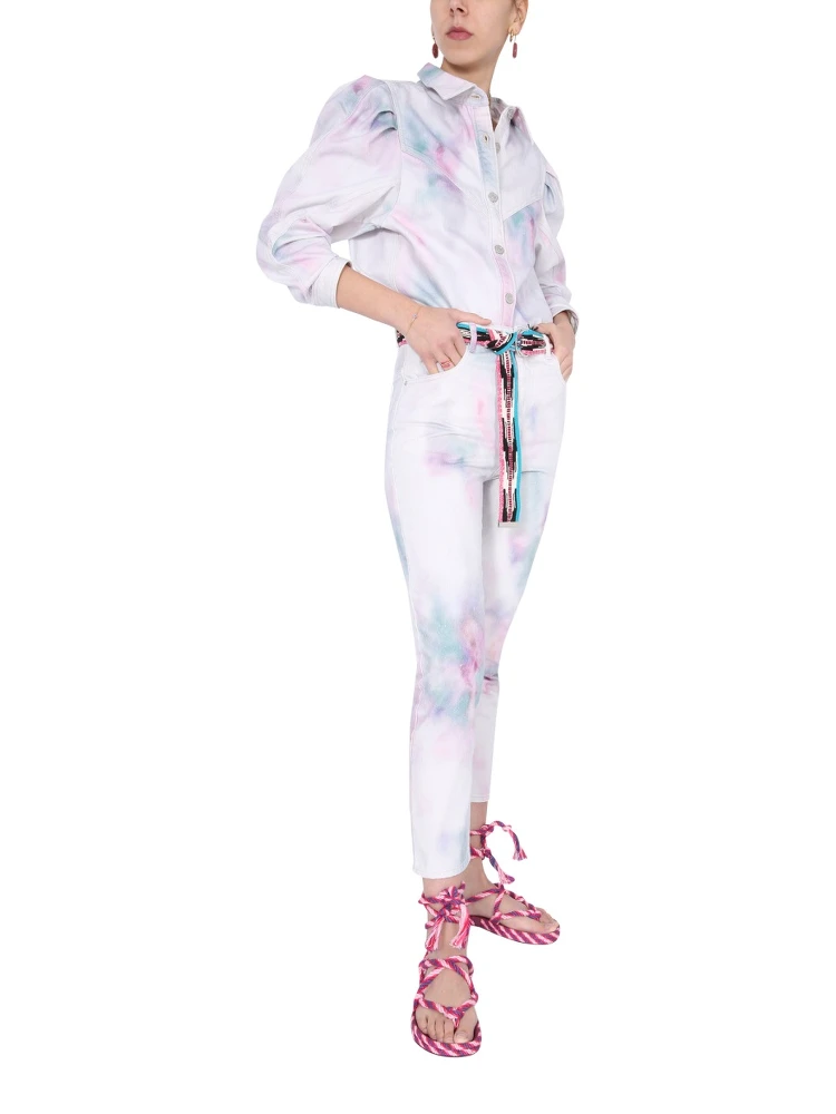 "WOOL" PRINTED JEANS alternative