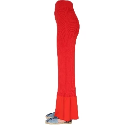 RIBBED KNIT TROUSERS