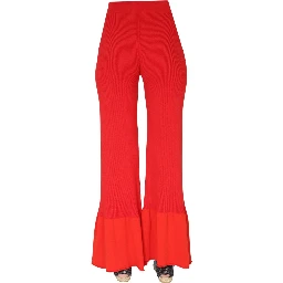 RIBBED KNIT TROUSERS