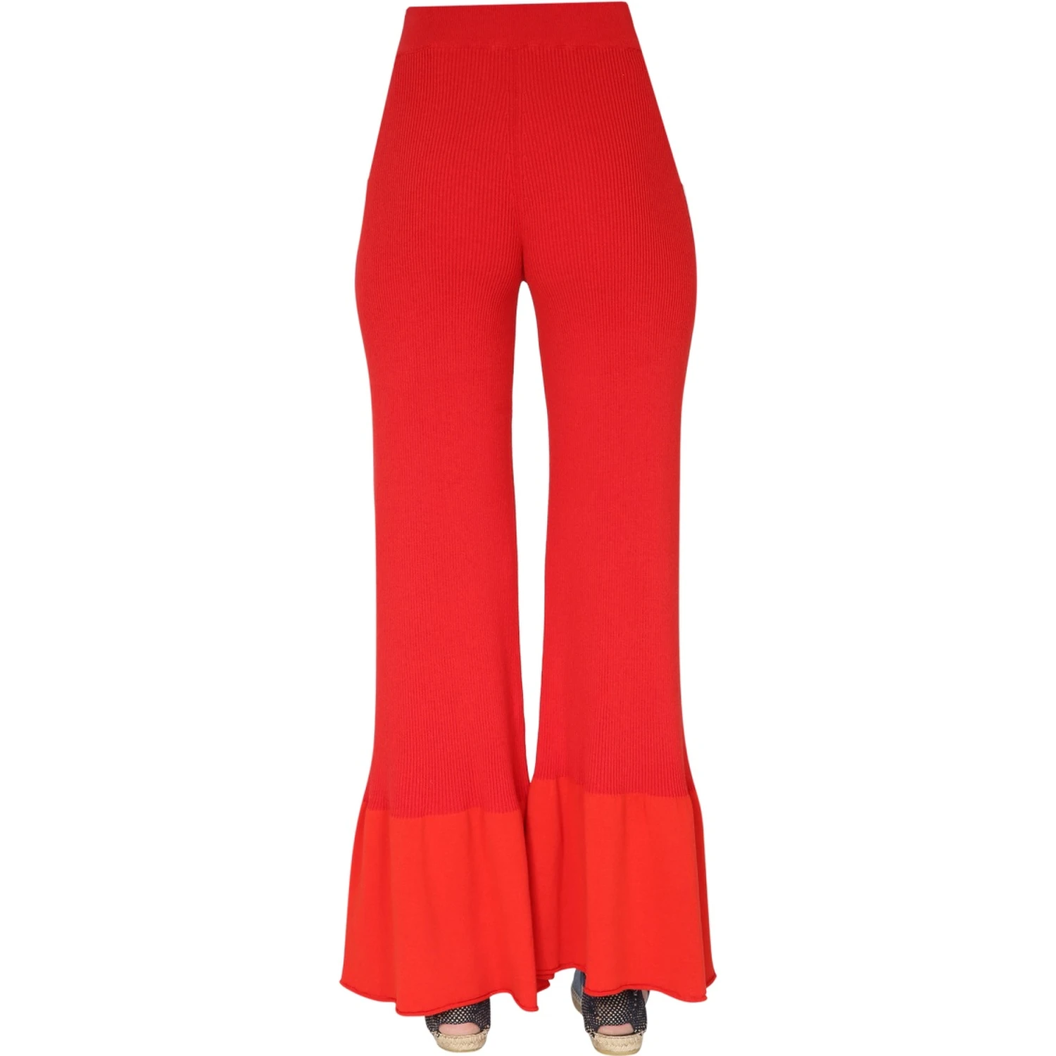 RIBBED KNIT TROUSERS