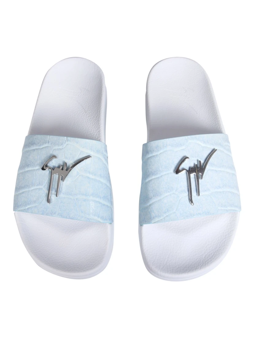 SLIDE SANDALS WITH LOGO