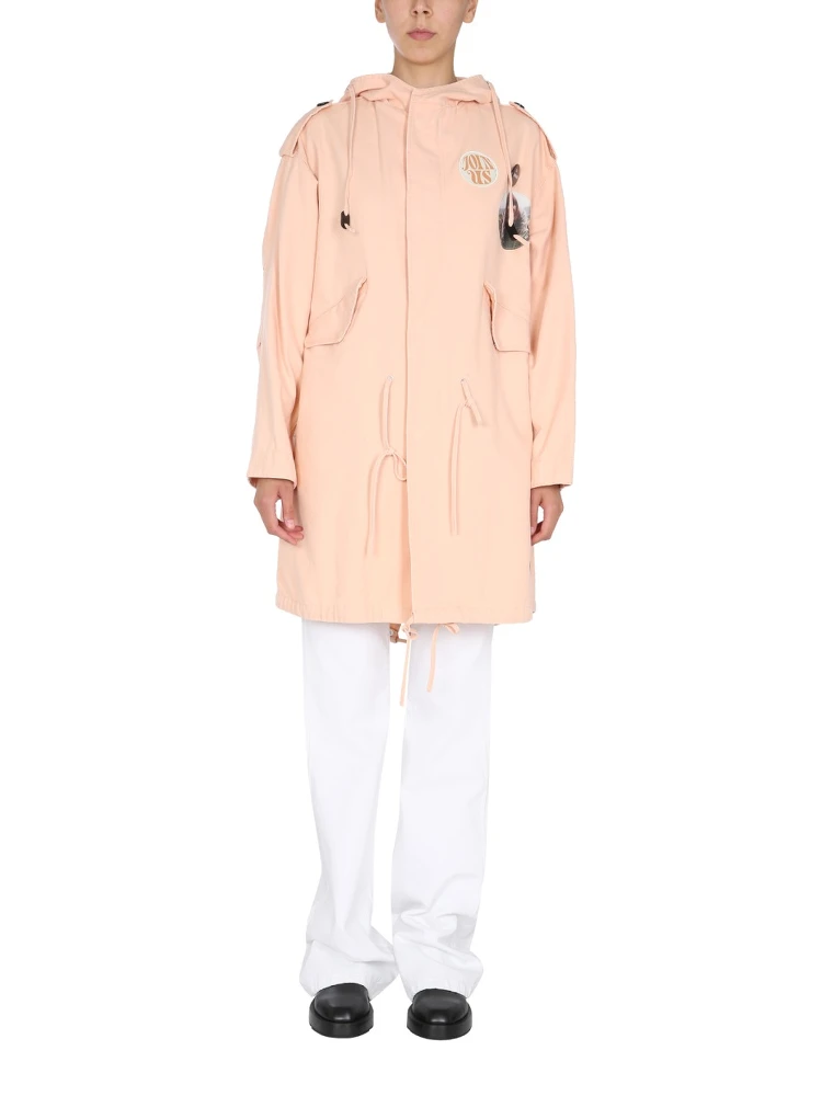 PARKA WITH LOGO PATCH