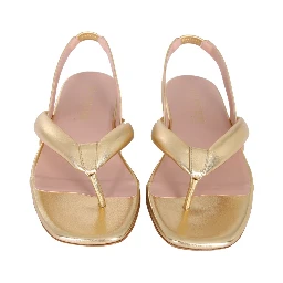 LEATHER SLINGBACK SANDALS