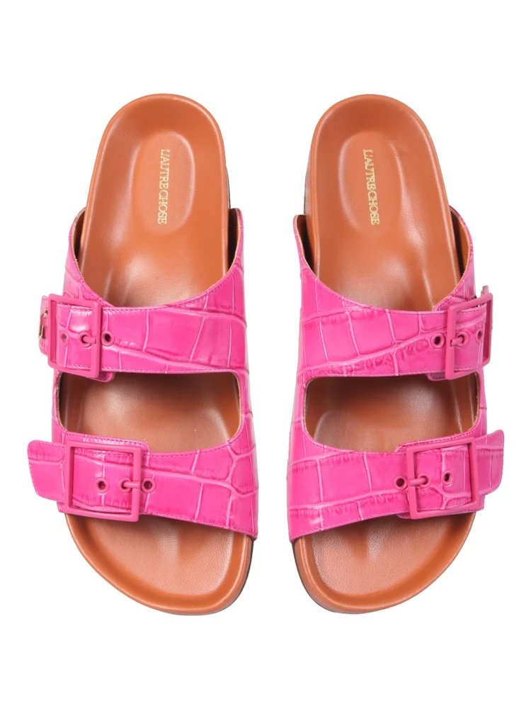 SANDALS WITH COCONUT PRINT LEATHER alternative