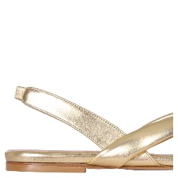 LEATHER SLINGBACK SANDALS