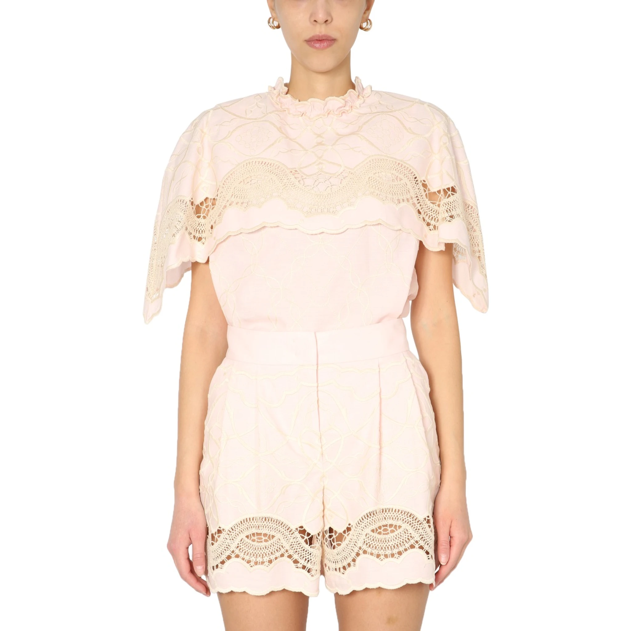 EMBROIDERED CAPE TOP
