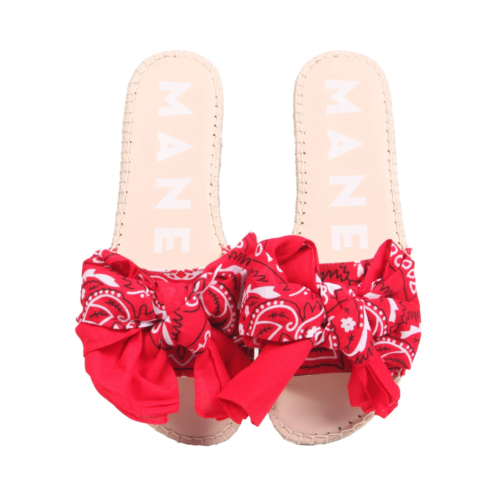 LOW SANDALS WITH BANDANA BOW