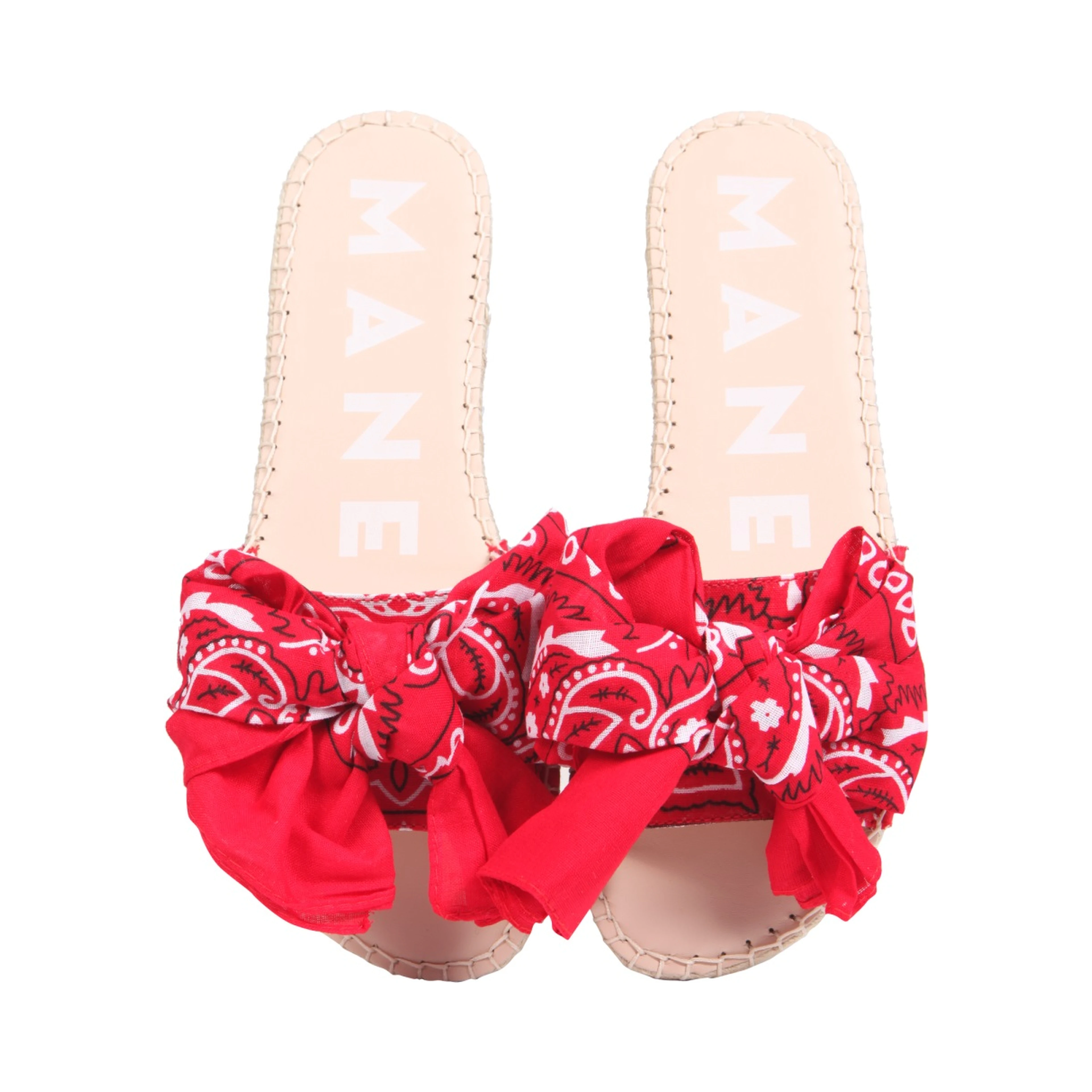LOW SANDALS WITH BANDANA BOW