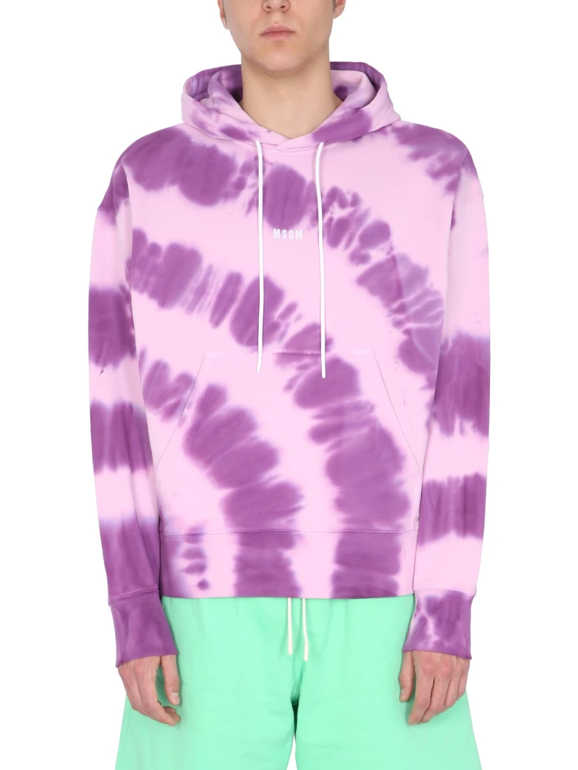 PRINTED SWEATSHIRT WITH MICRO LOGO