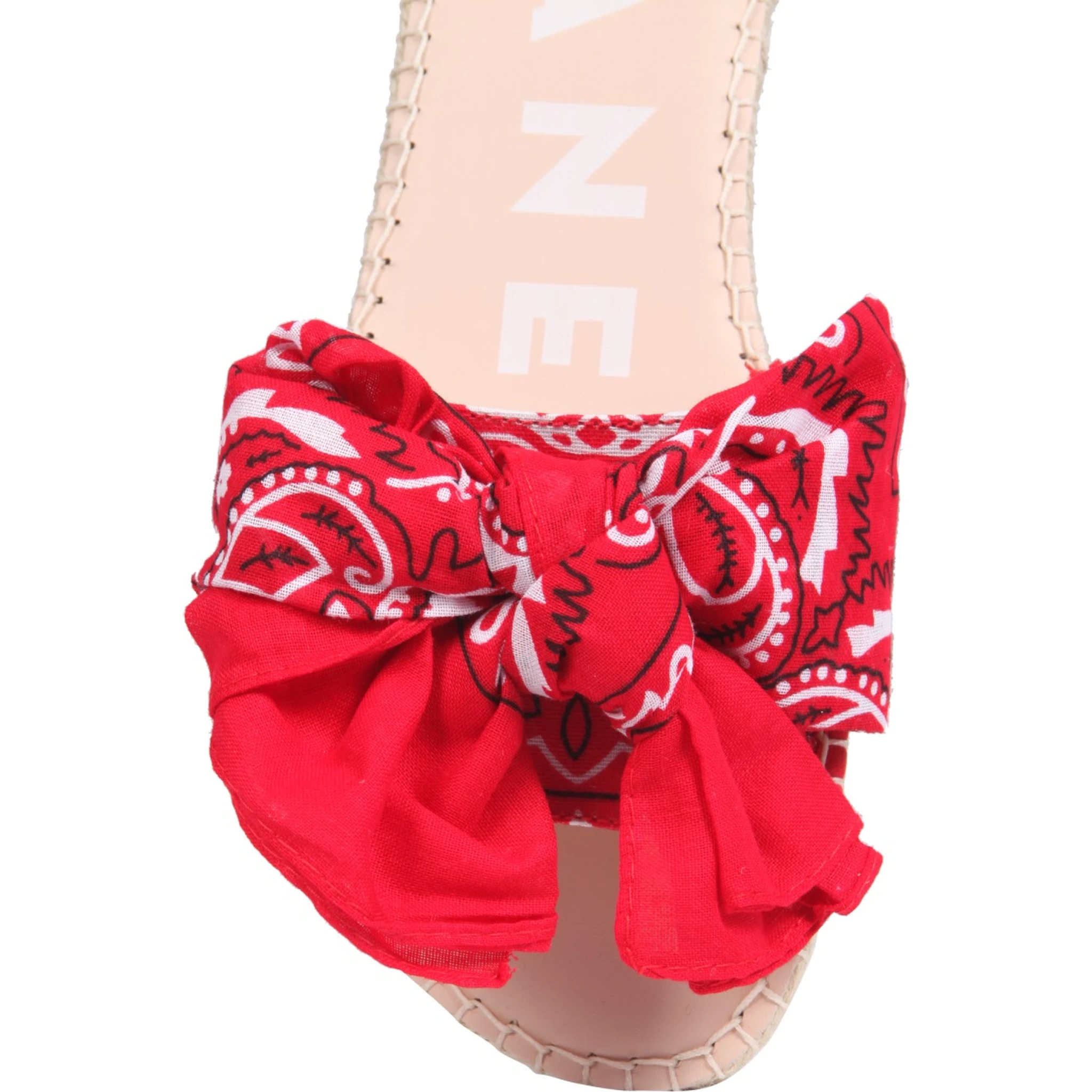 LOW SANDALS WITH BANDANA BOW