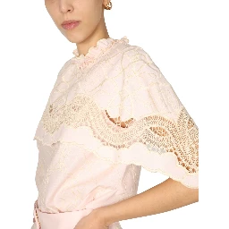 EMBROIDERED CAPE TOP