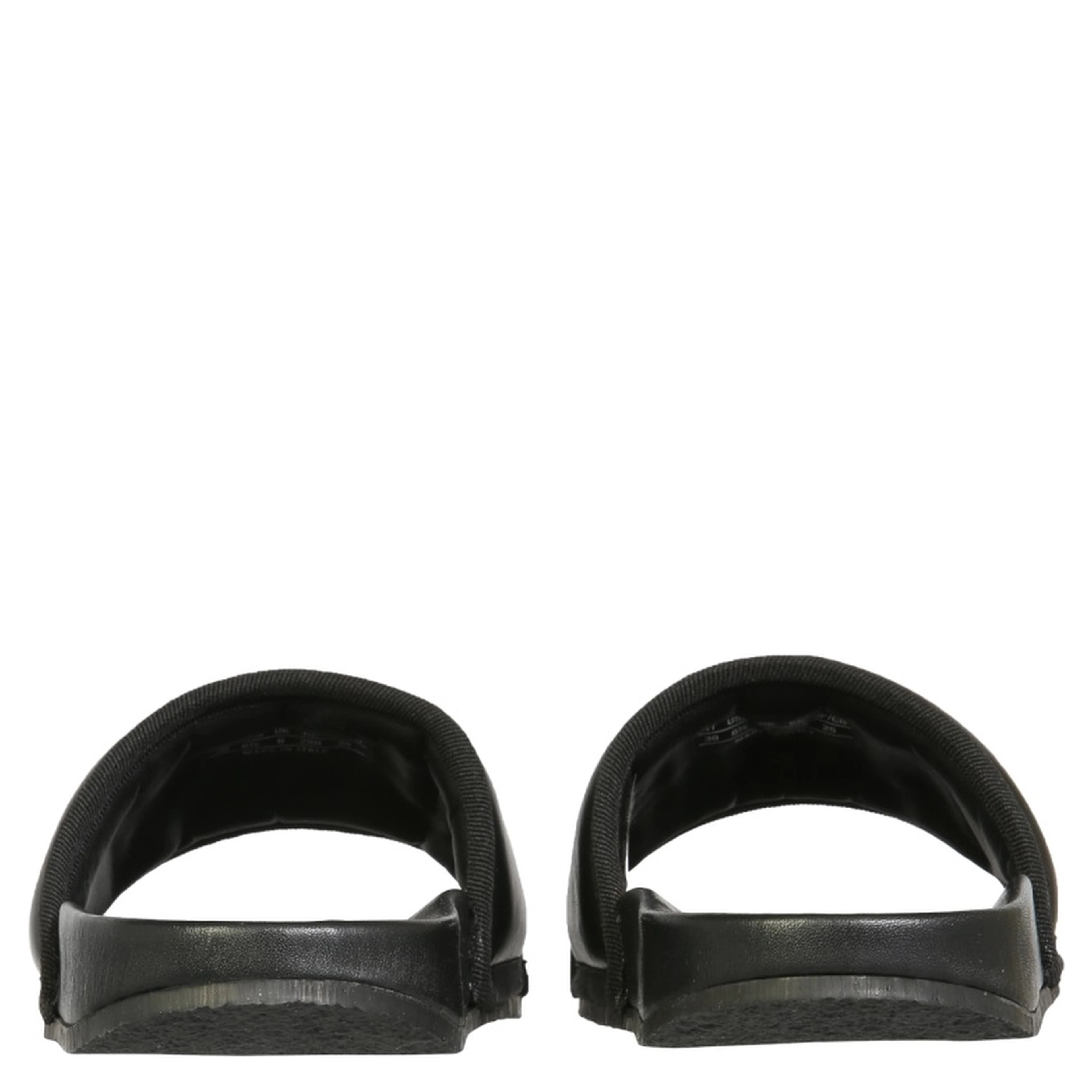 LEATHER SLIDE SANDALS
